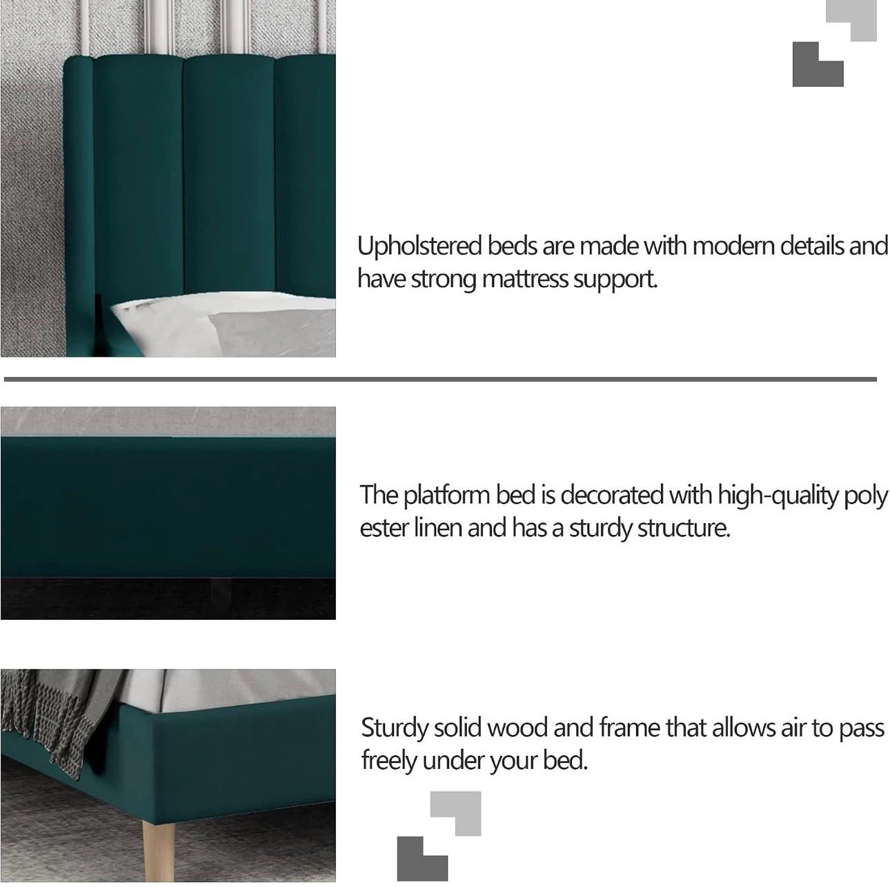 Upholstered Platform Bed - photo 2
