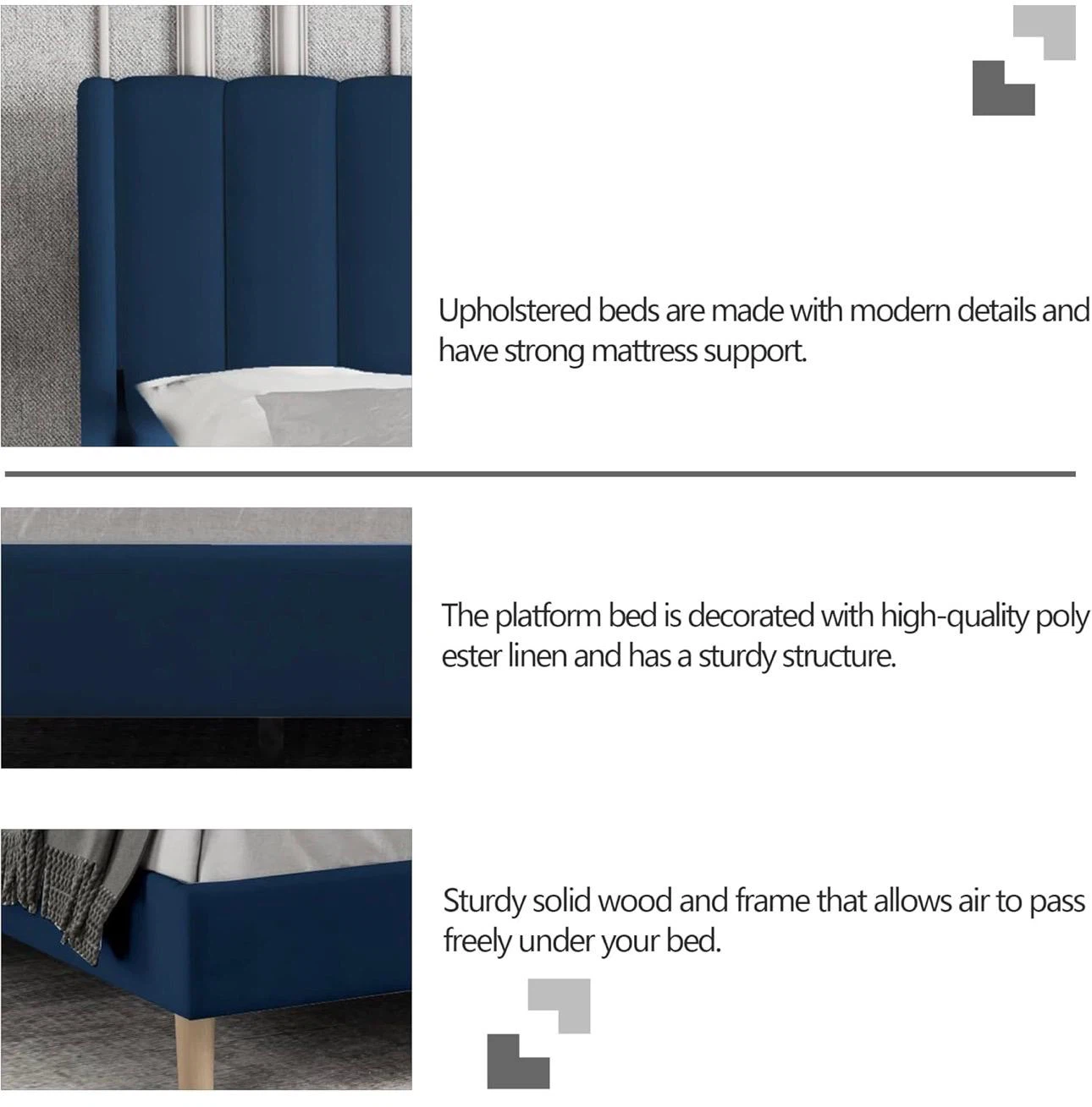 Upholstered Platform Bed - photo 3