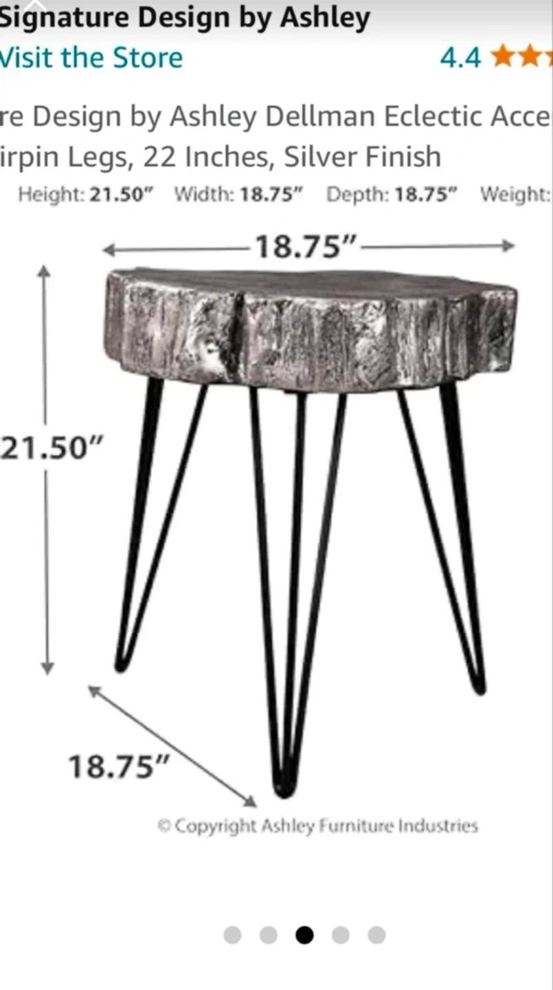 Signature Design by Ashley End Table - Silver - photo 3
