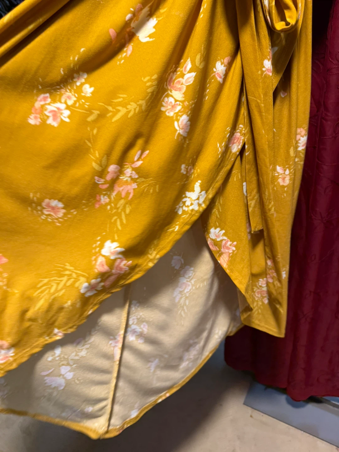 AVA & VIV Yellow Floral Wrap Dress - photo 3