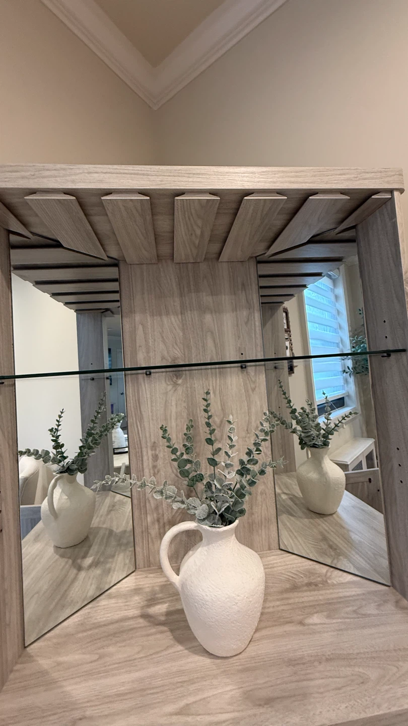 Corner Bar Cabinet with Mirrored Doors - photo 3
