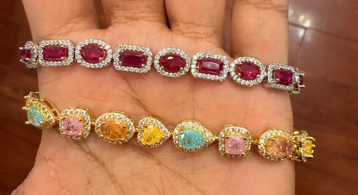 Colorful Gemstone & Ruby Tennis Bracelets - photo 2
