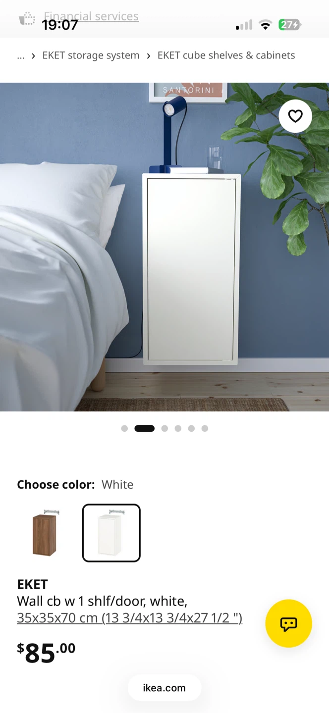 IKEA EKET Wall Cabinet, White - photo 3