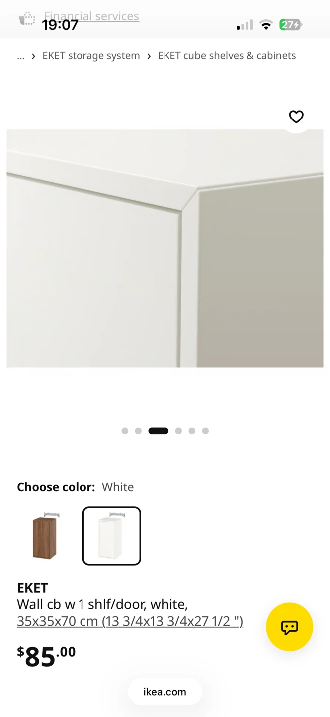 IKEA EKET Wall Cabinet, White - photo 4