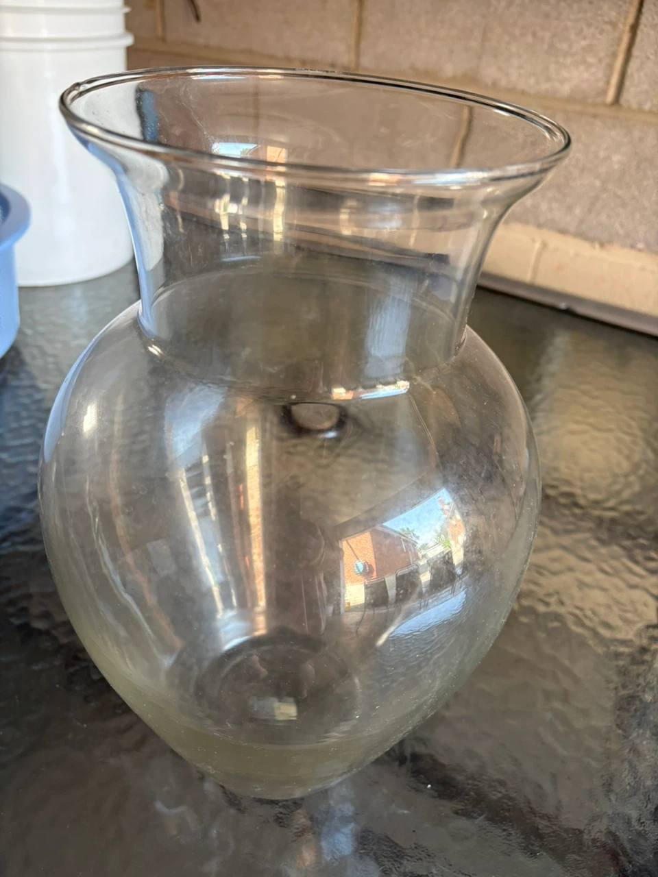 Large Clear Glass Vase