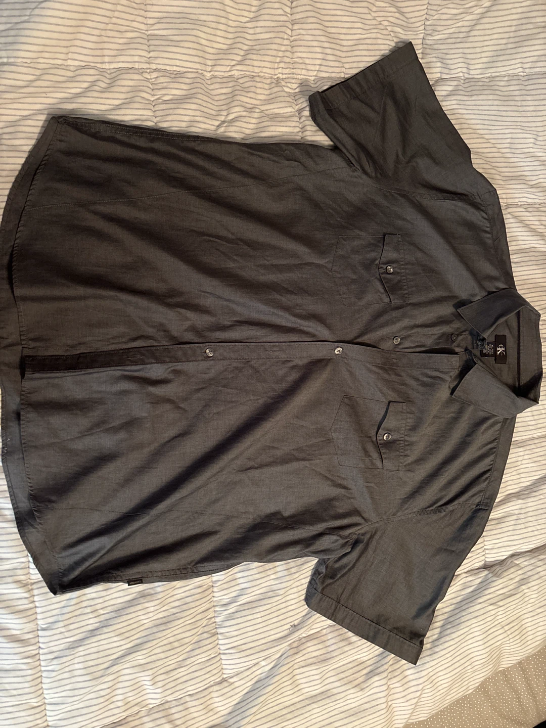 Calvin Klein Grey Button-Down Shirt