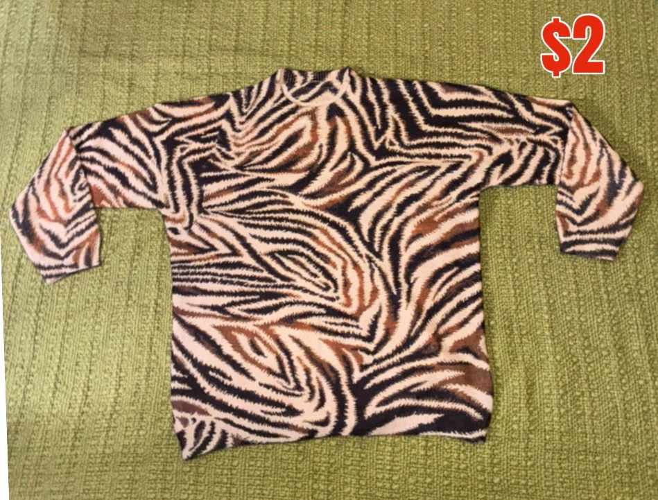 Animal Print Knit Sweater