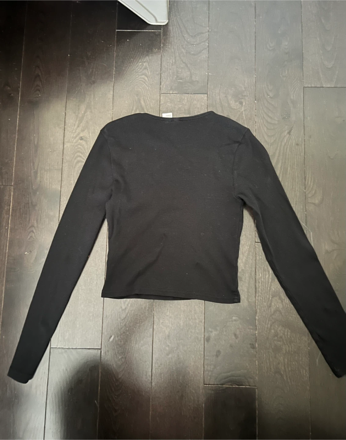 Divided by H&M Black Ribbed Long Sleeve Top - photo 2
