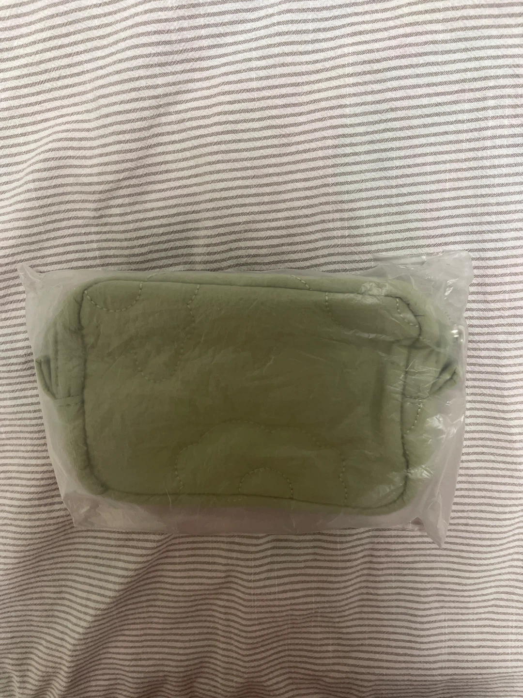 Quilted Sage Green Pouch