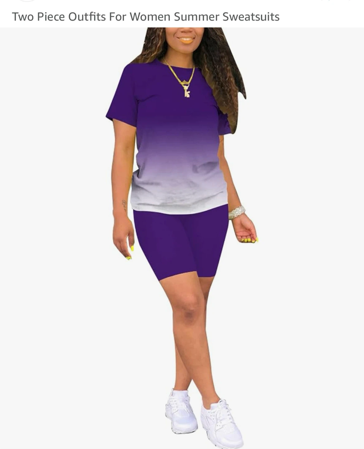 Nimsruc Women's Ombre Two-Piece Summer Set