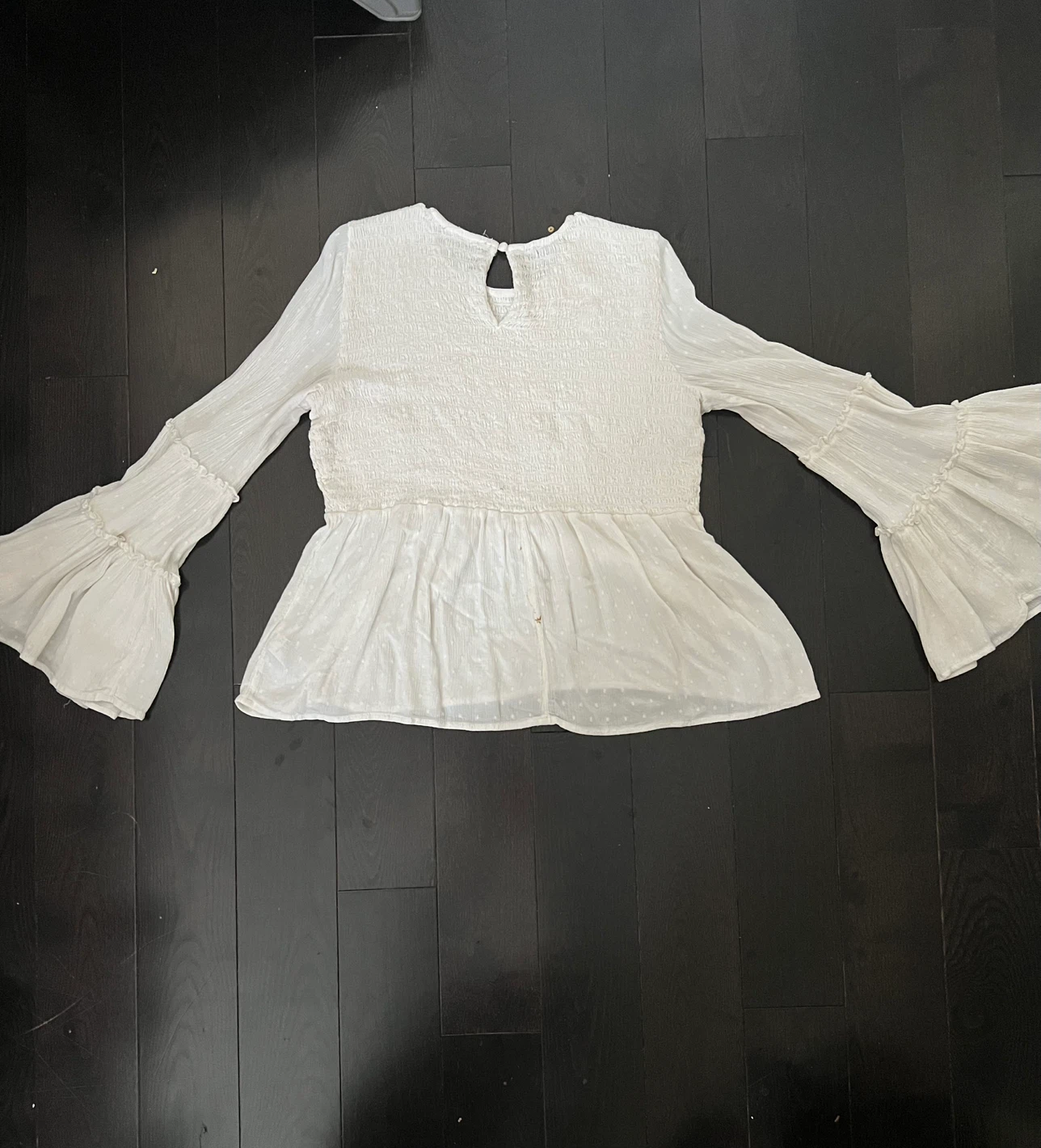 American Eagle Outfitters White Peplum Blouse - photo 2