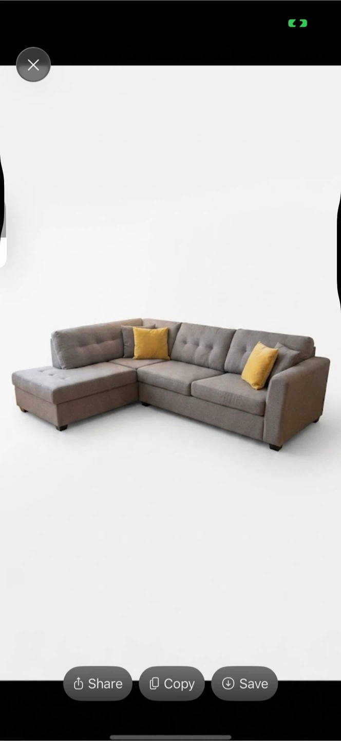 Grey Sectional Sofa with Pull-Out Bed