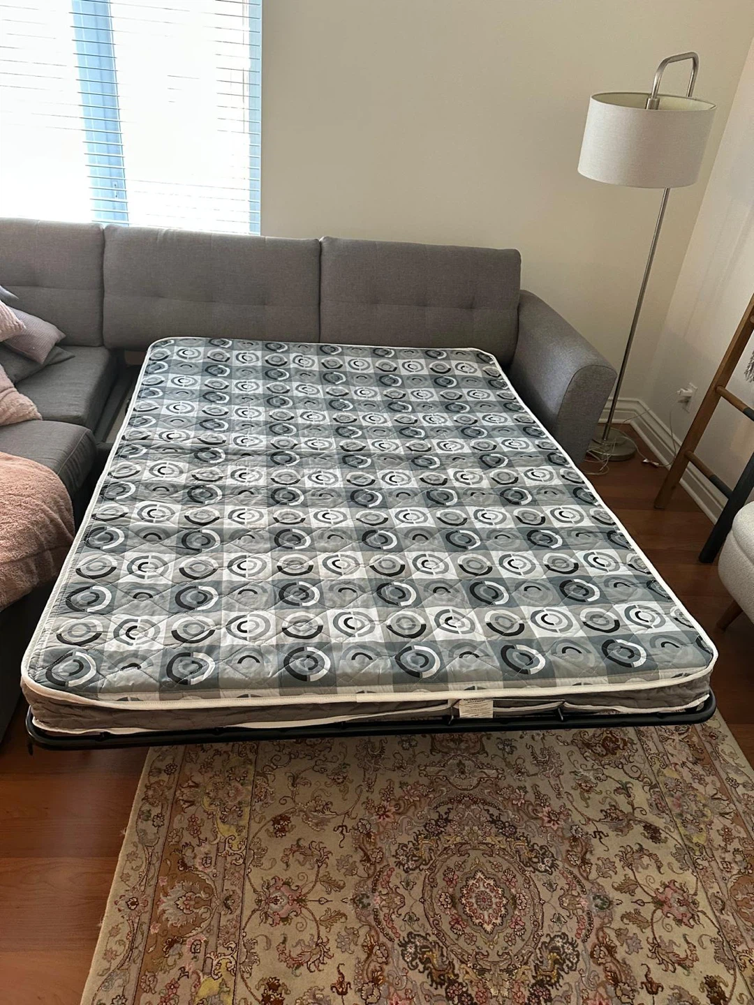 Grey Sectional Sofa with Pull-Out Bed - photo 2