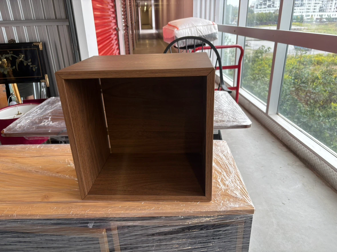 IKEA EKET Cabinet, White + Brown Walnut Effect