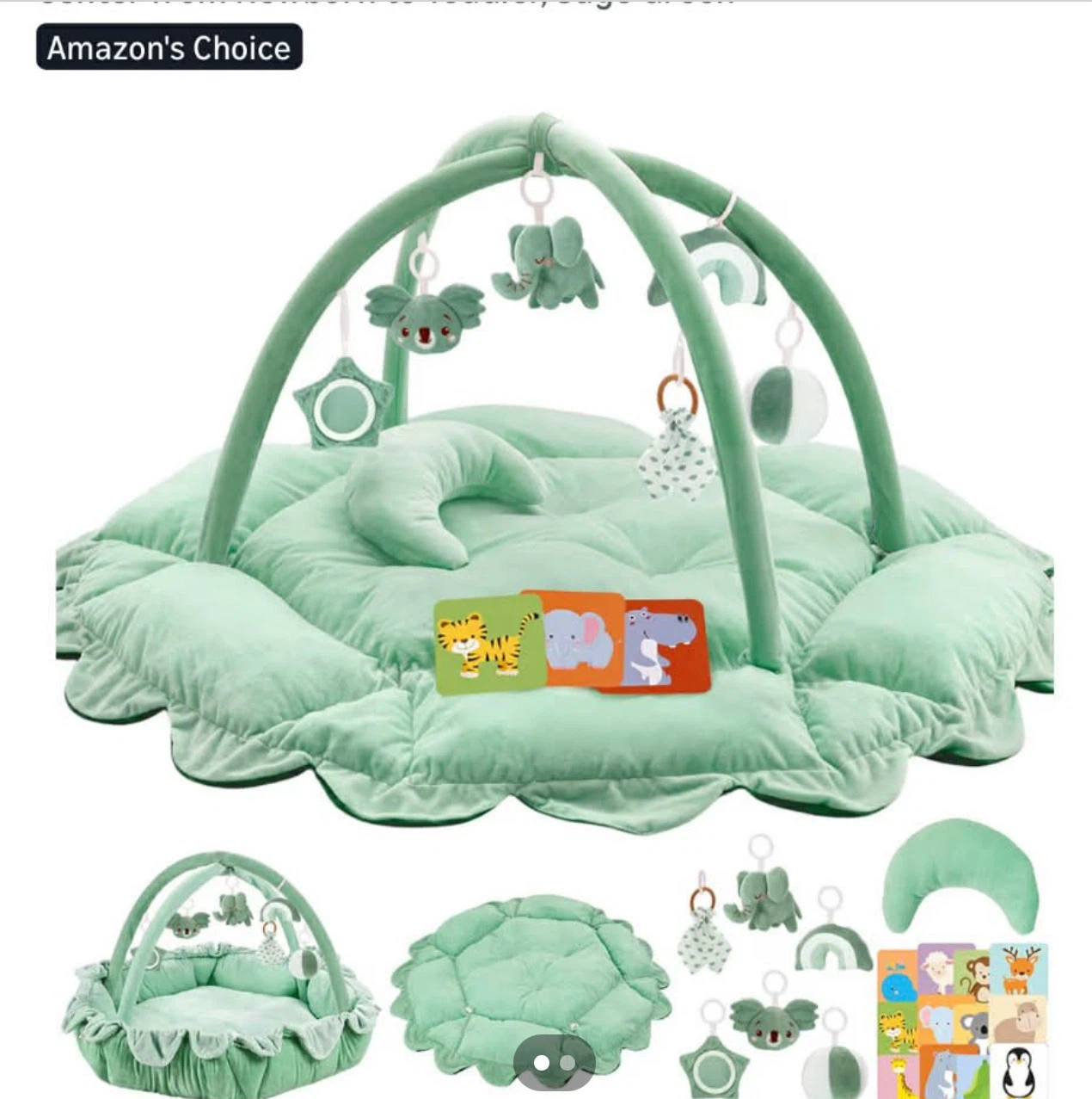Baby Play Gym Mat with Toys and Cards - photo 2