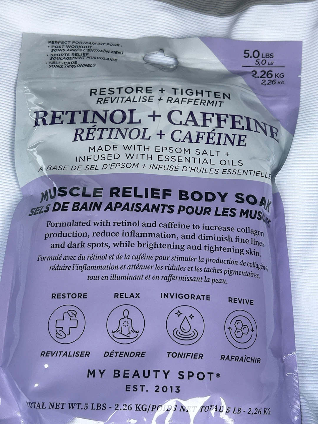 My Beauty Spot Retinol + Caffeine Muscle Relief Body Soak