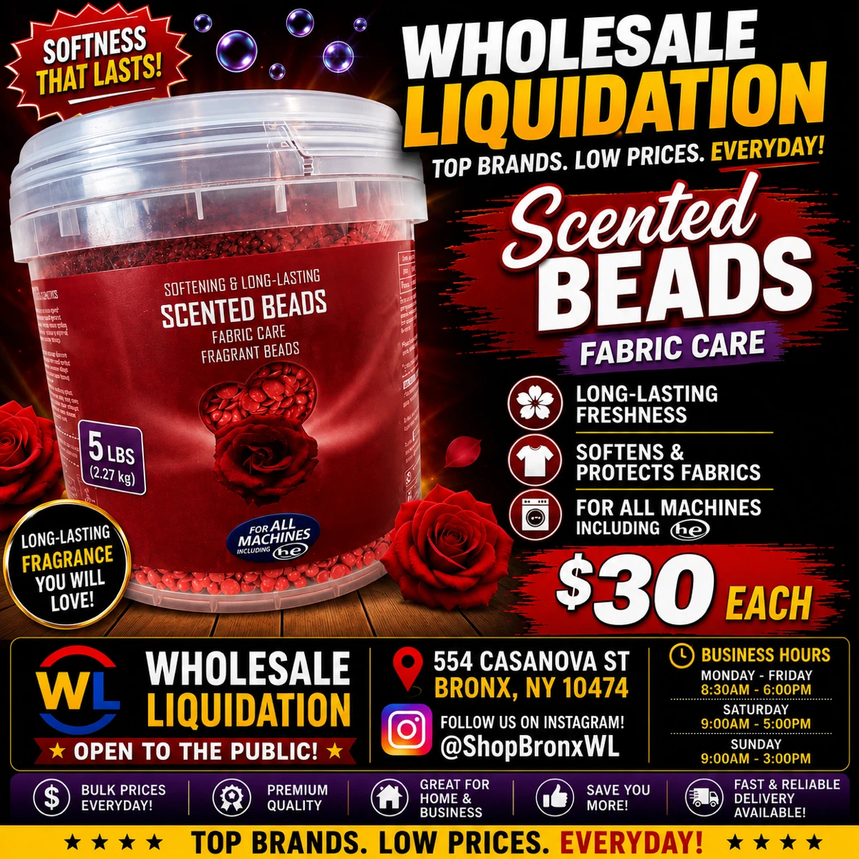 Scented Fabric Care Beads 5 lbs