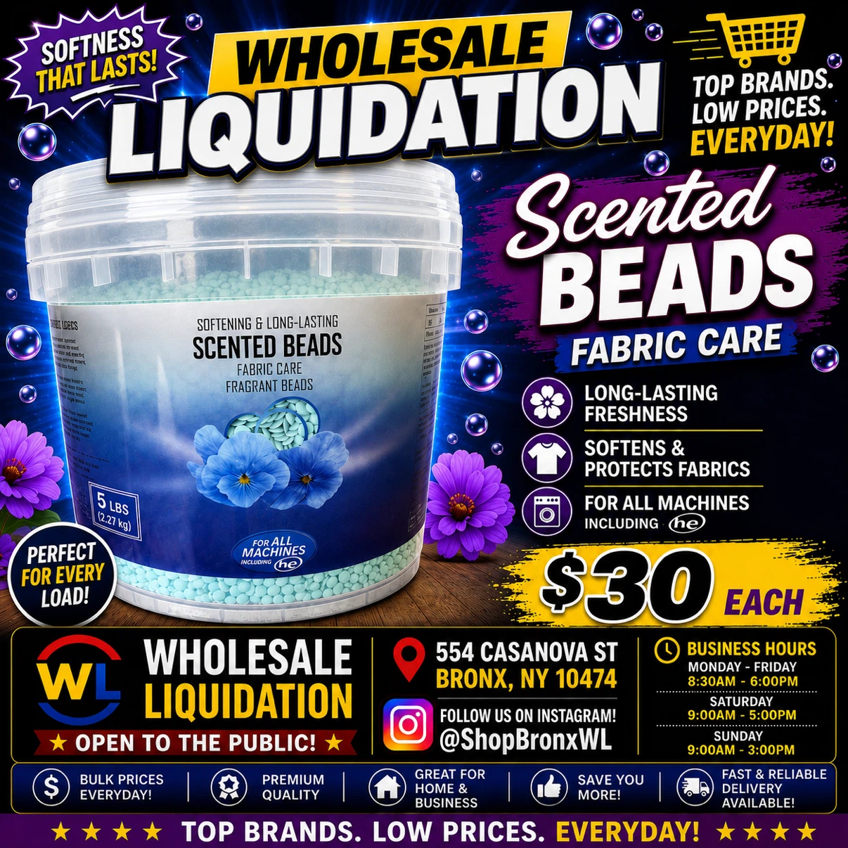 Wholesale Liquidation Scented Fabric Care Beads