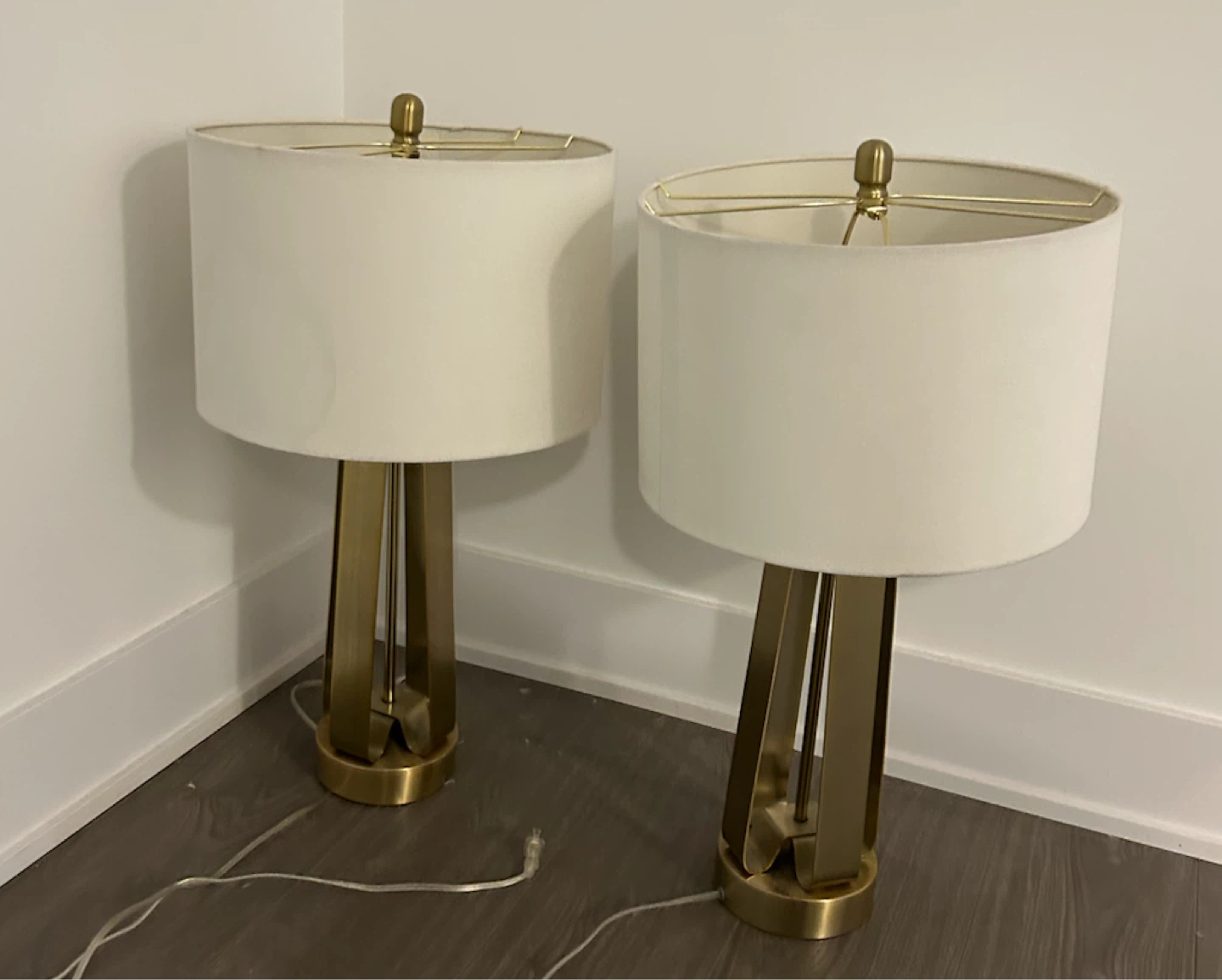 Urgent/moving - Pair of Lamps with Cream Shades