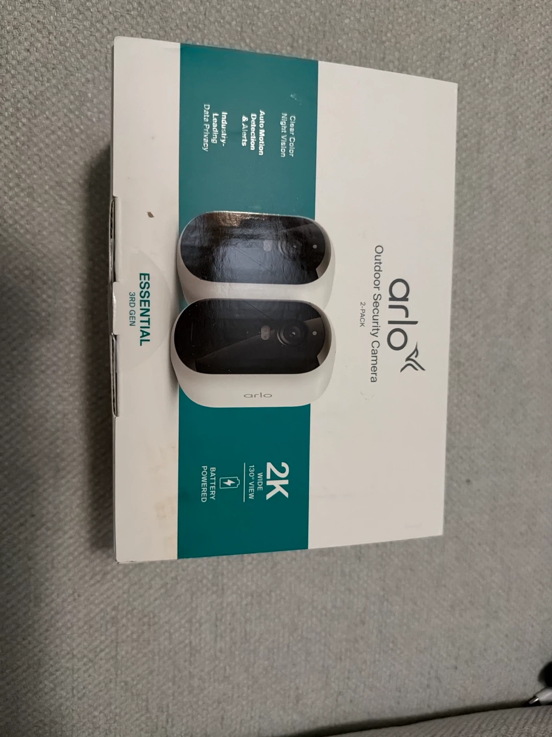 Arlo Essential 3rd Gen 2K Security Camera 2-Pack