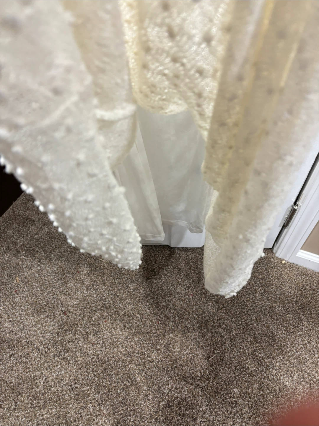 Cream Swiss Dot Midi Dress - photo 3