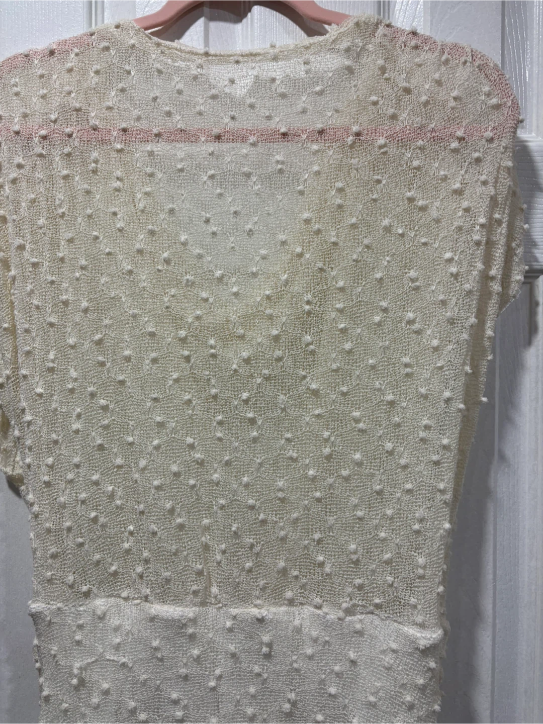 Cream Swiss Dot Midi Dress - photo 5