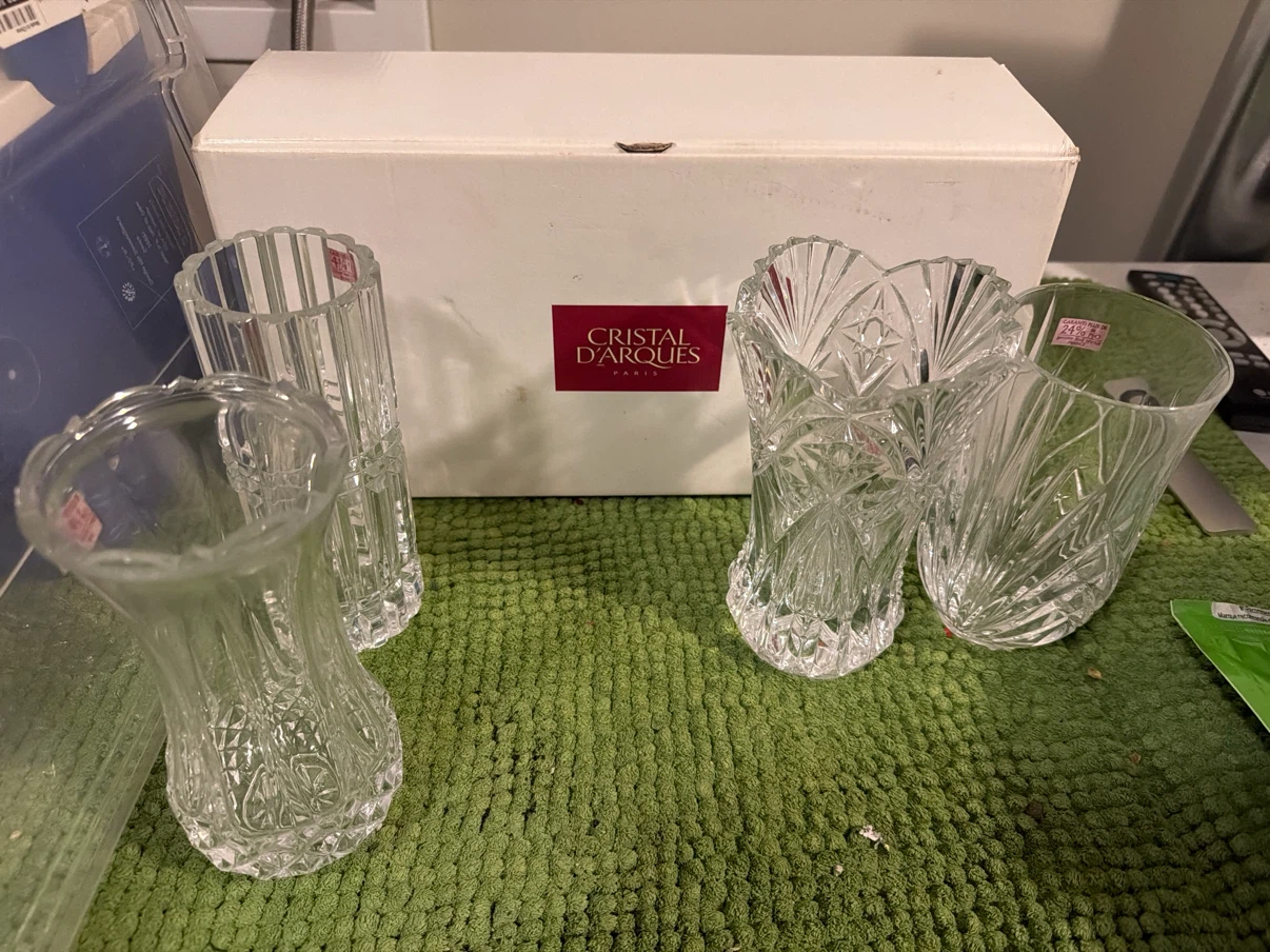 Cristal d'Arques Vases - Set of 4
