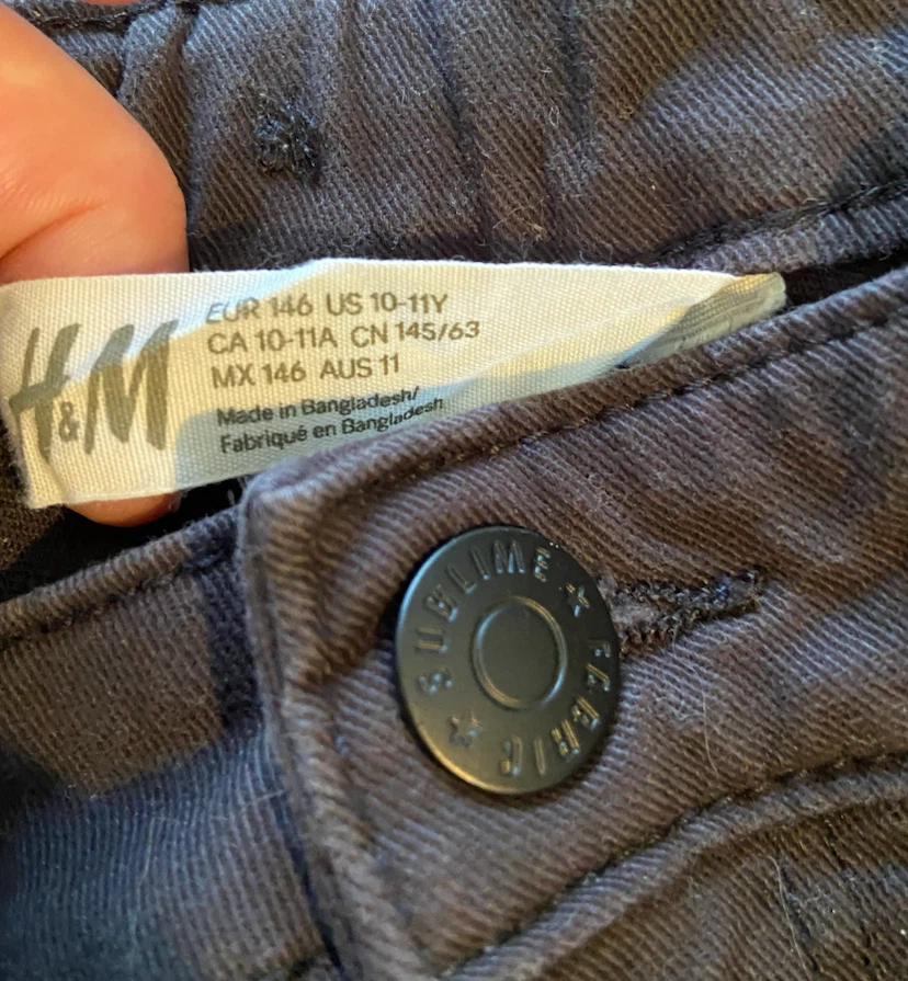 EUC: H&M Boys Black Biker Moto Jeans 10-11Y - photo 4