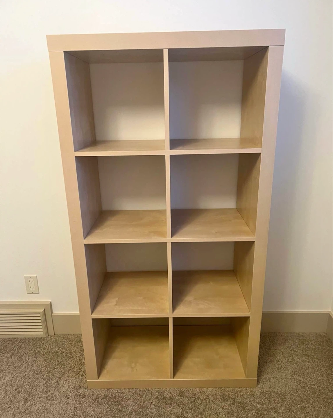 IKEA KALLAX 2x4 shelf in oak colour