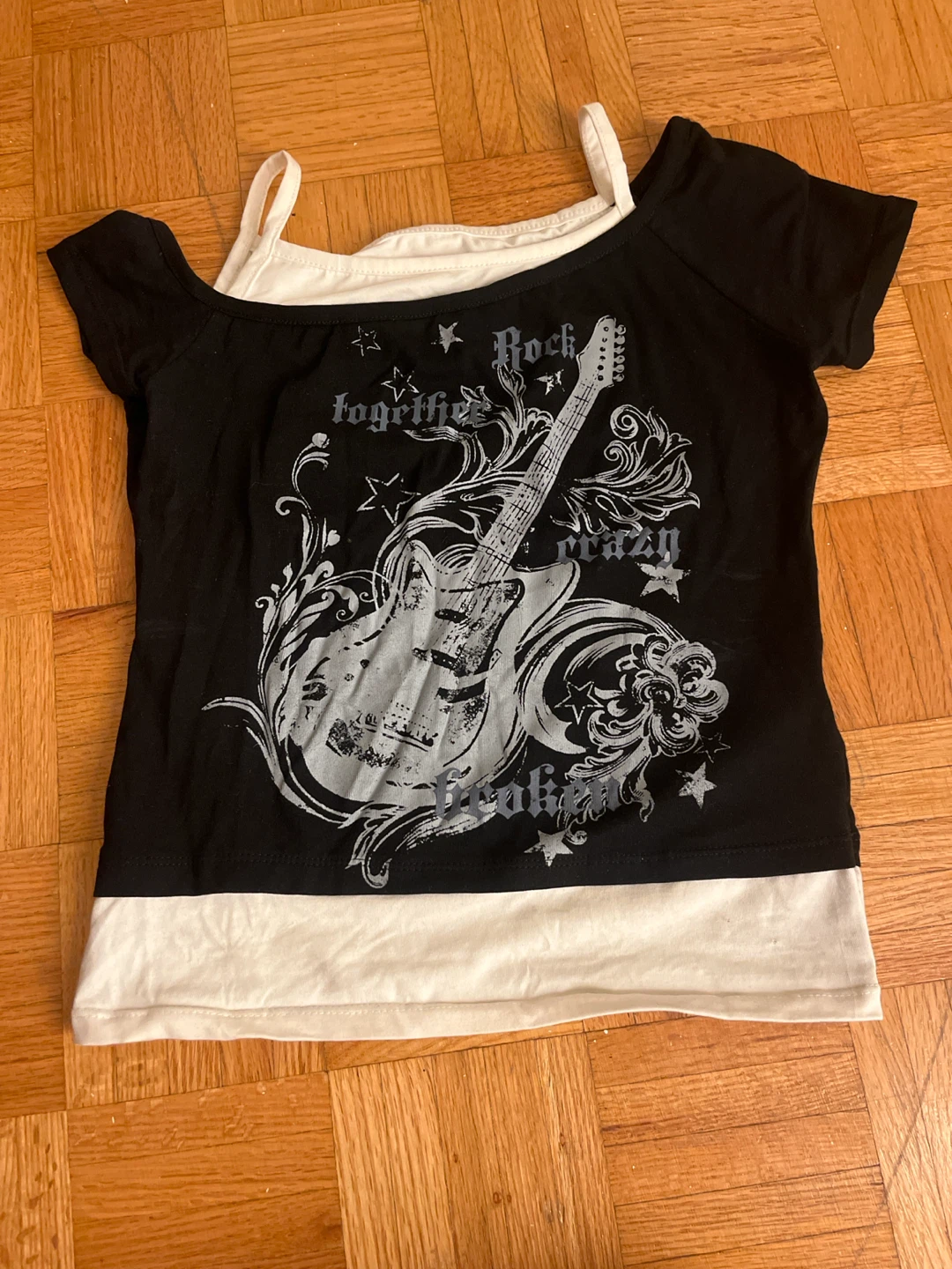 Layered Rock Guitar T-Shirt