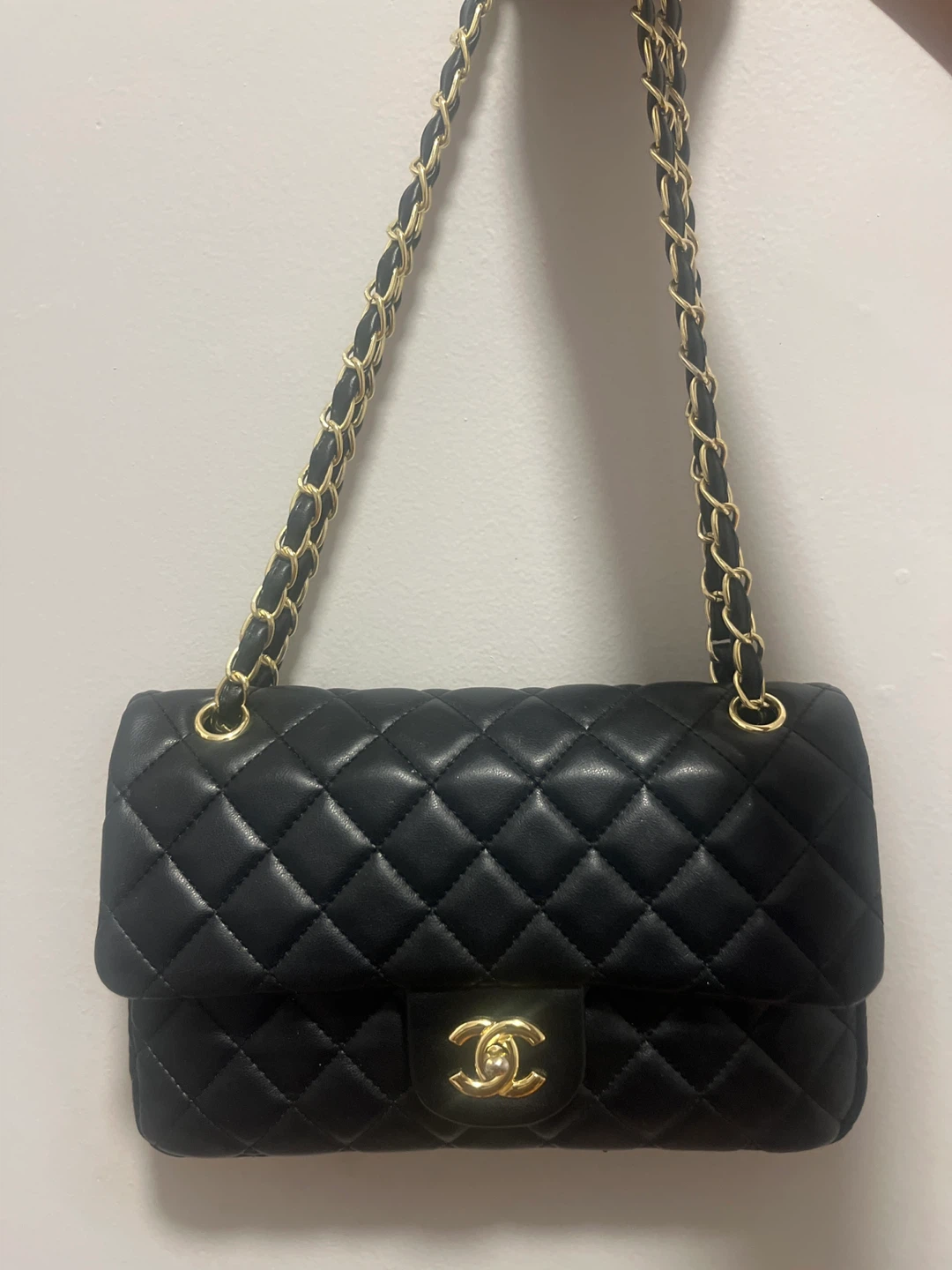 Chanel Quilted Flap Bag with Gold Chain