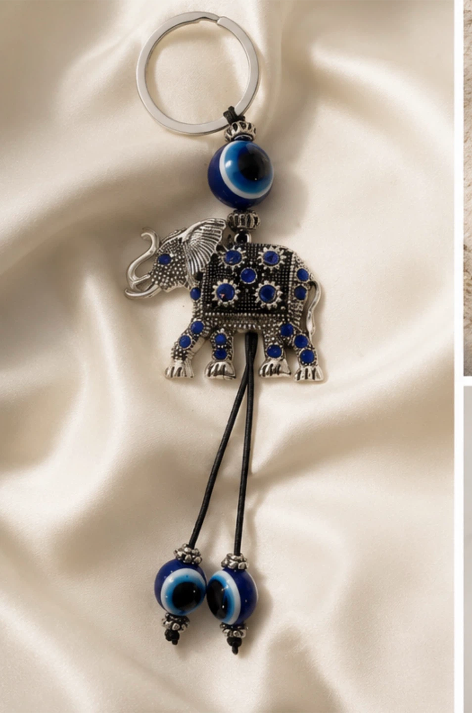 Elephant Evil Eye Keychain - photo 2