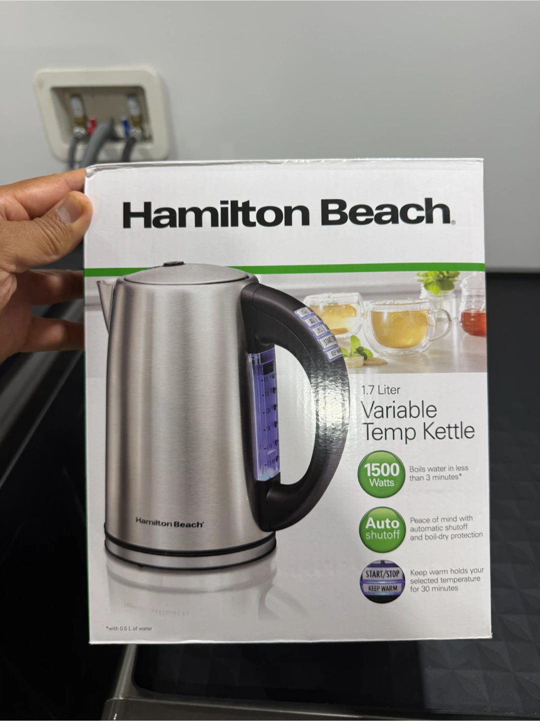 Hamilton Beach 1.7L Variable Temp Kettle