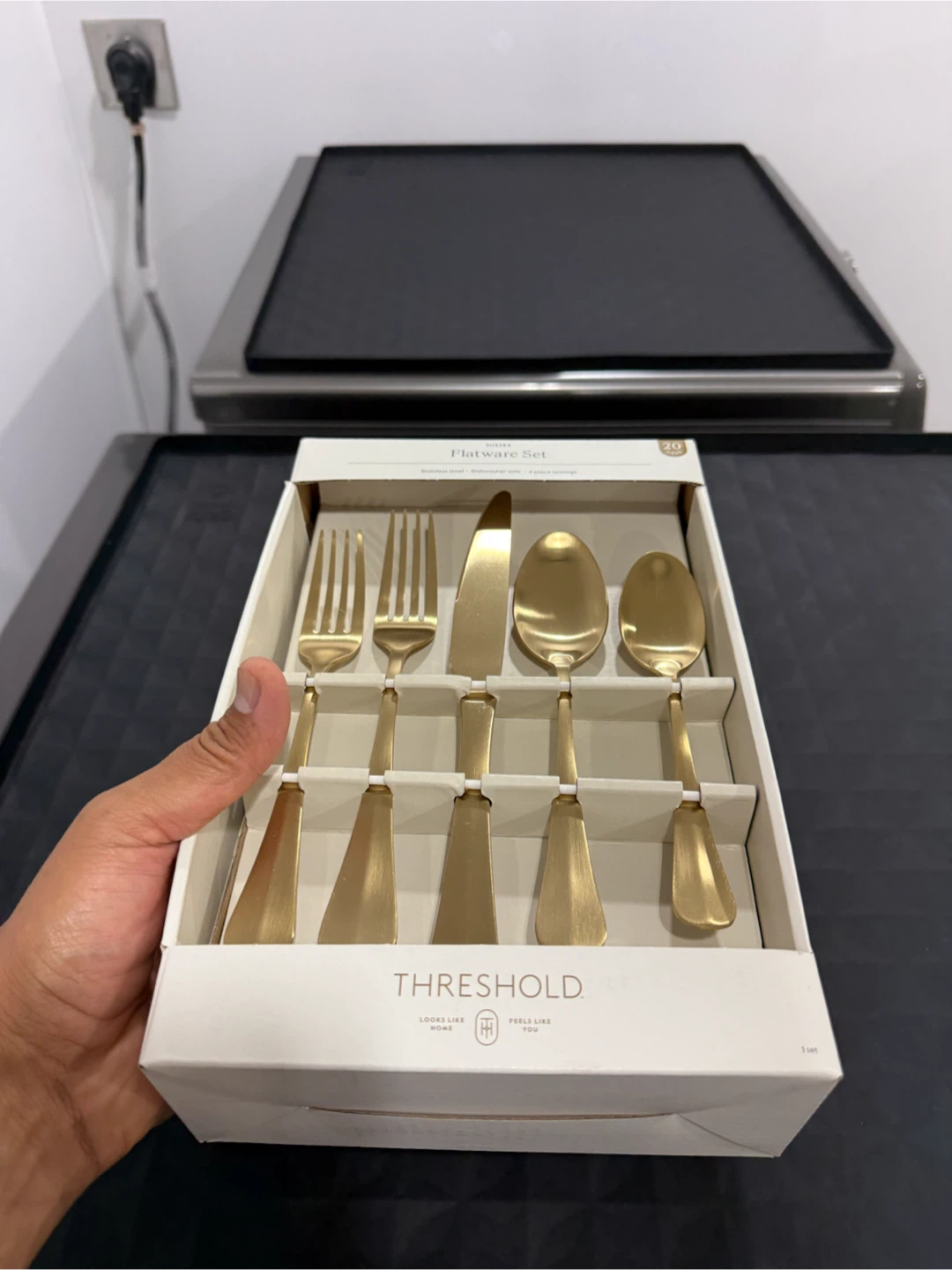 Threshold Sussex 20-Piece Gold Flatware Set