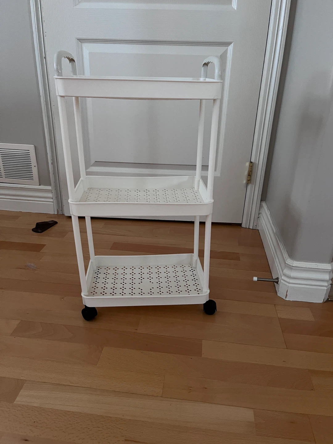White 3-Tier Rolling Storage Cart - photo 2
