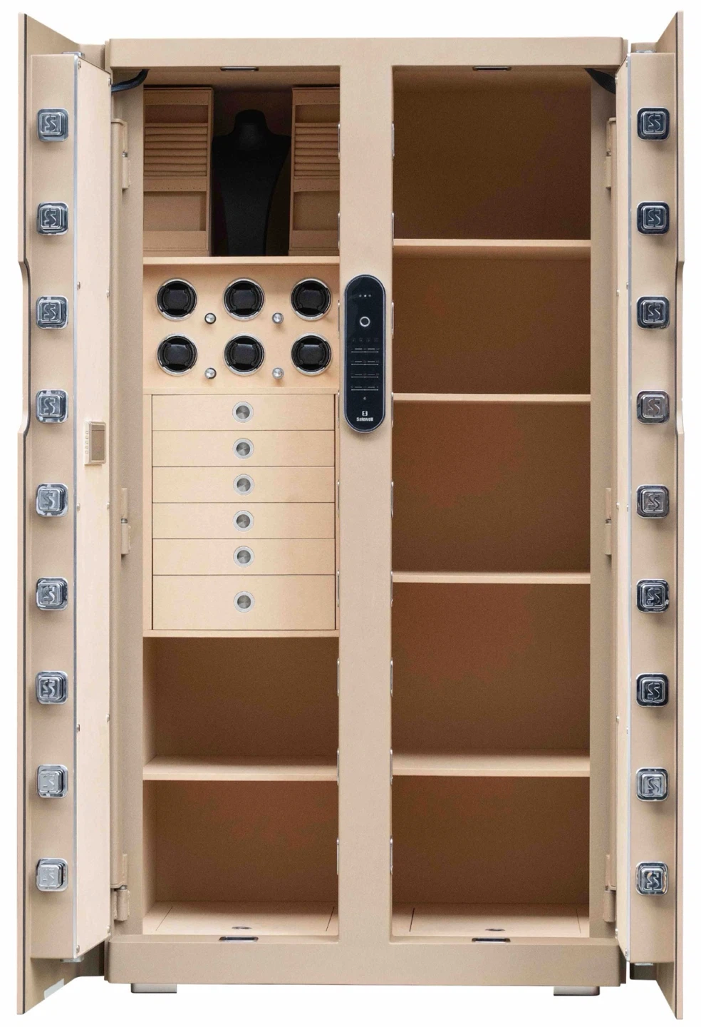 Large Beige Security Safe with Watch Winders and Jewelry Drawers - photo 3