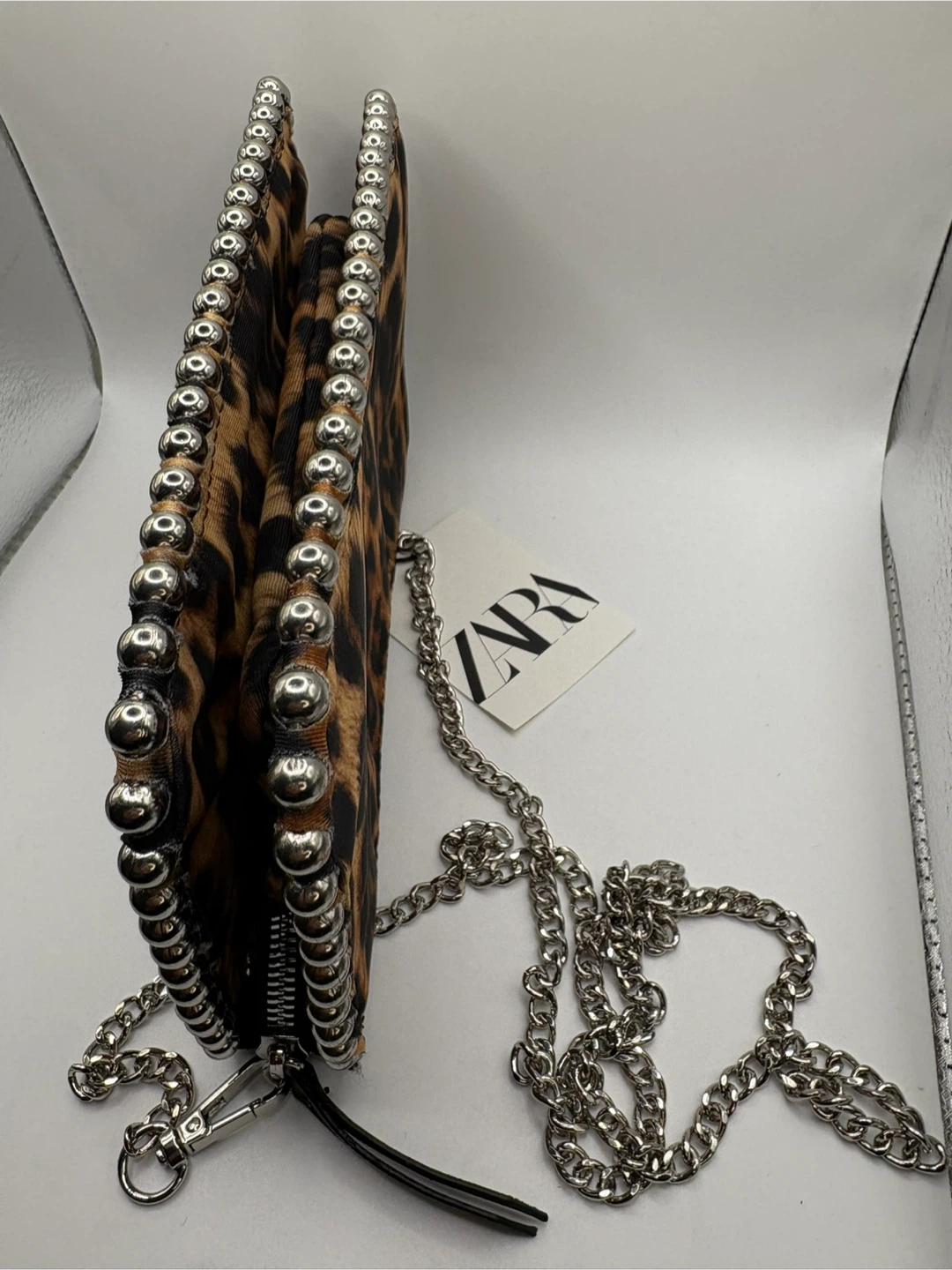 NEW with TAG! Zara Leopard Print Chain Crossbody Bag - photo 3