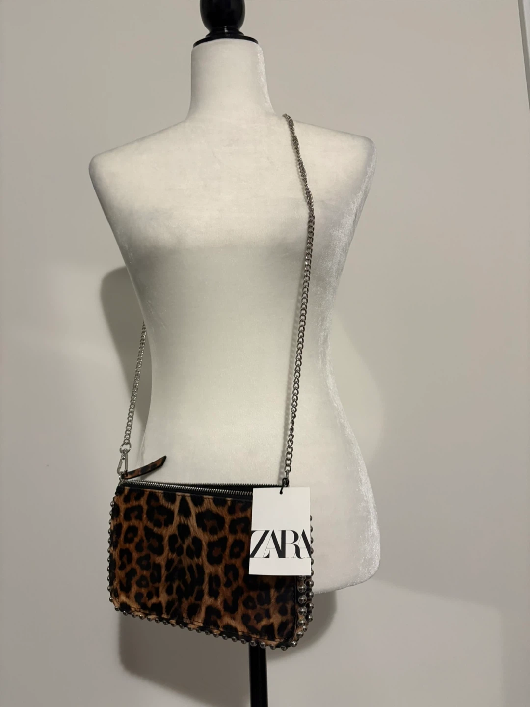 NEW with TAG! Zara Leopard Print Chain Crossbody Bag - photo 5
