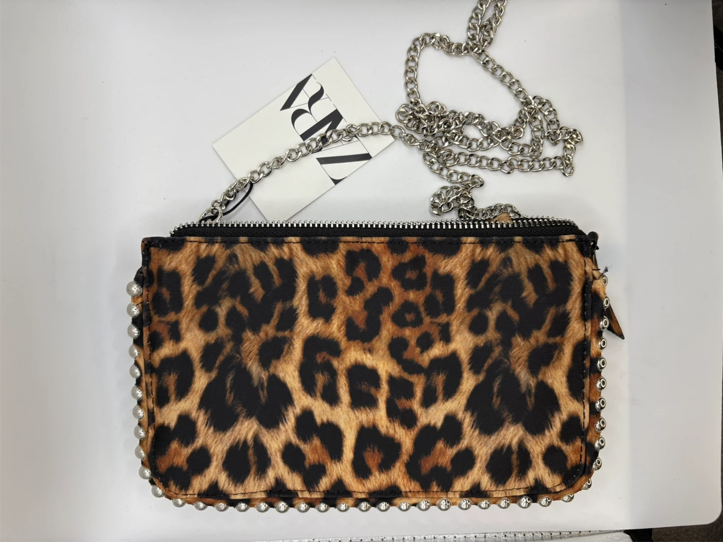 NEW with TAG! Zara Leopard Print Chain Crossbody Bag - photo 2