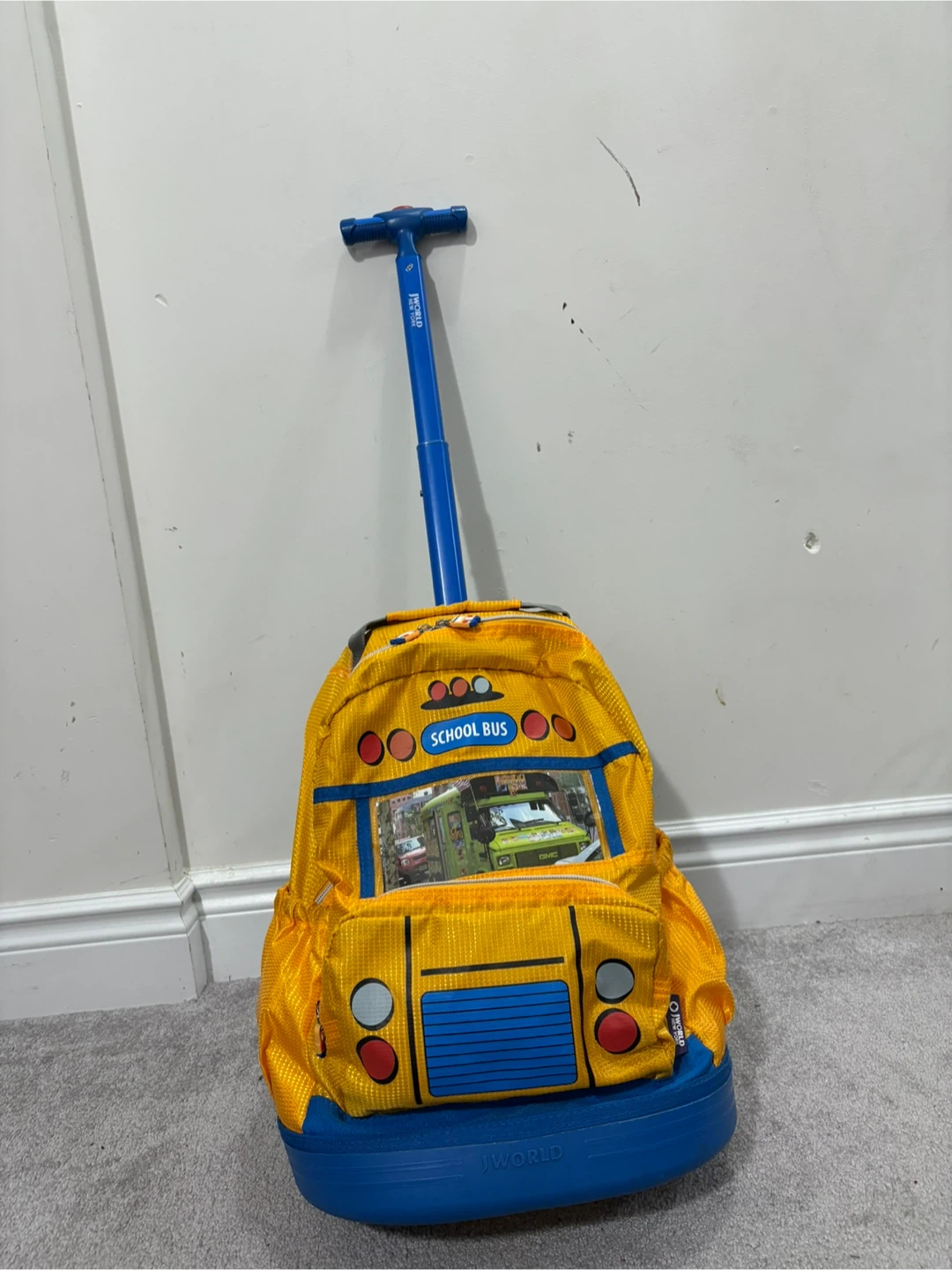 NEW! J World School Bus Rolling Backpack