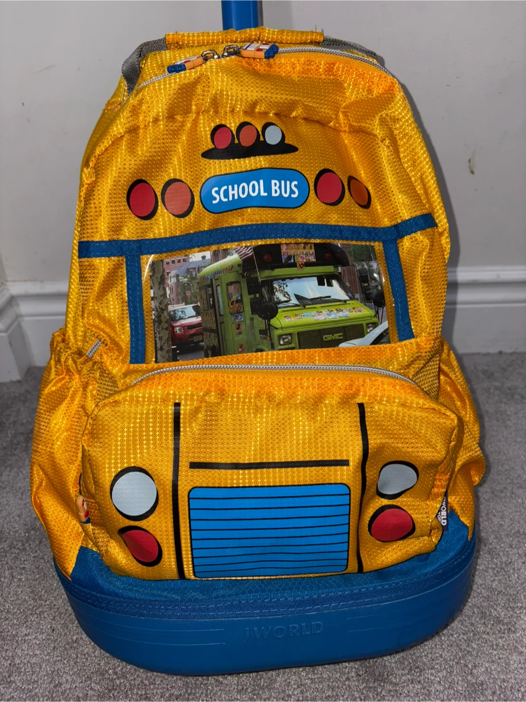NEW! J World School Bus Rolling Backpack - photo 3