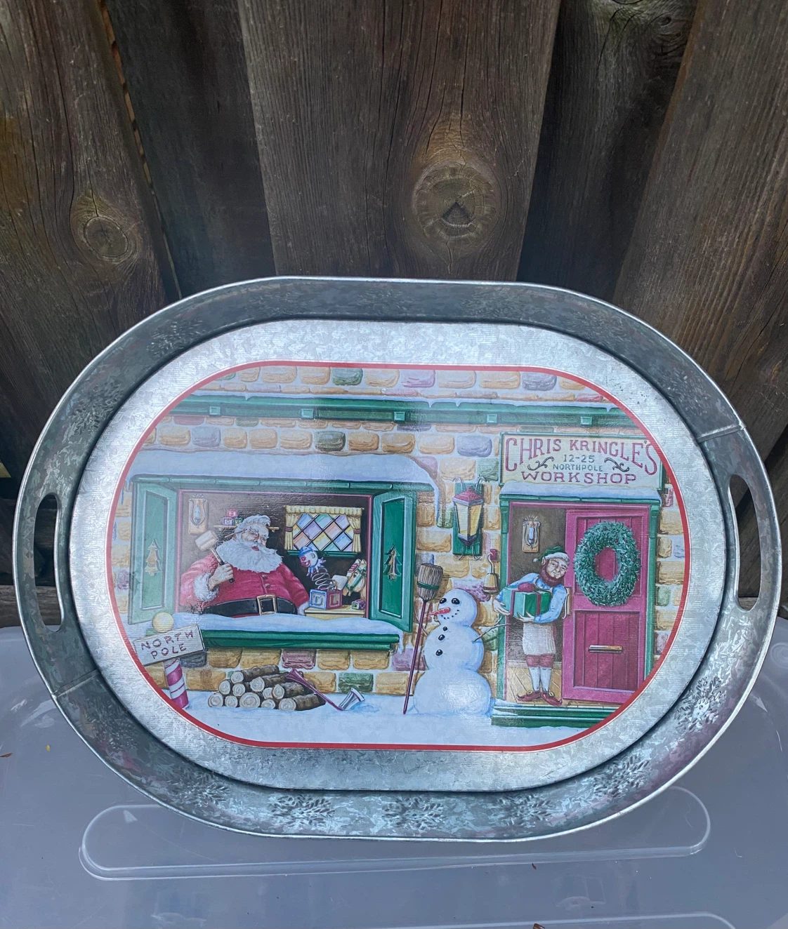 The Tin Box Company Christmas Vintage Tray