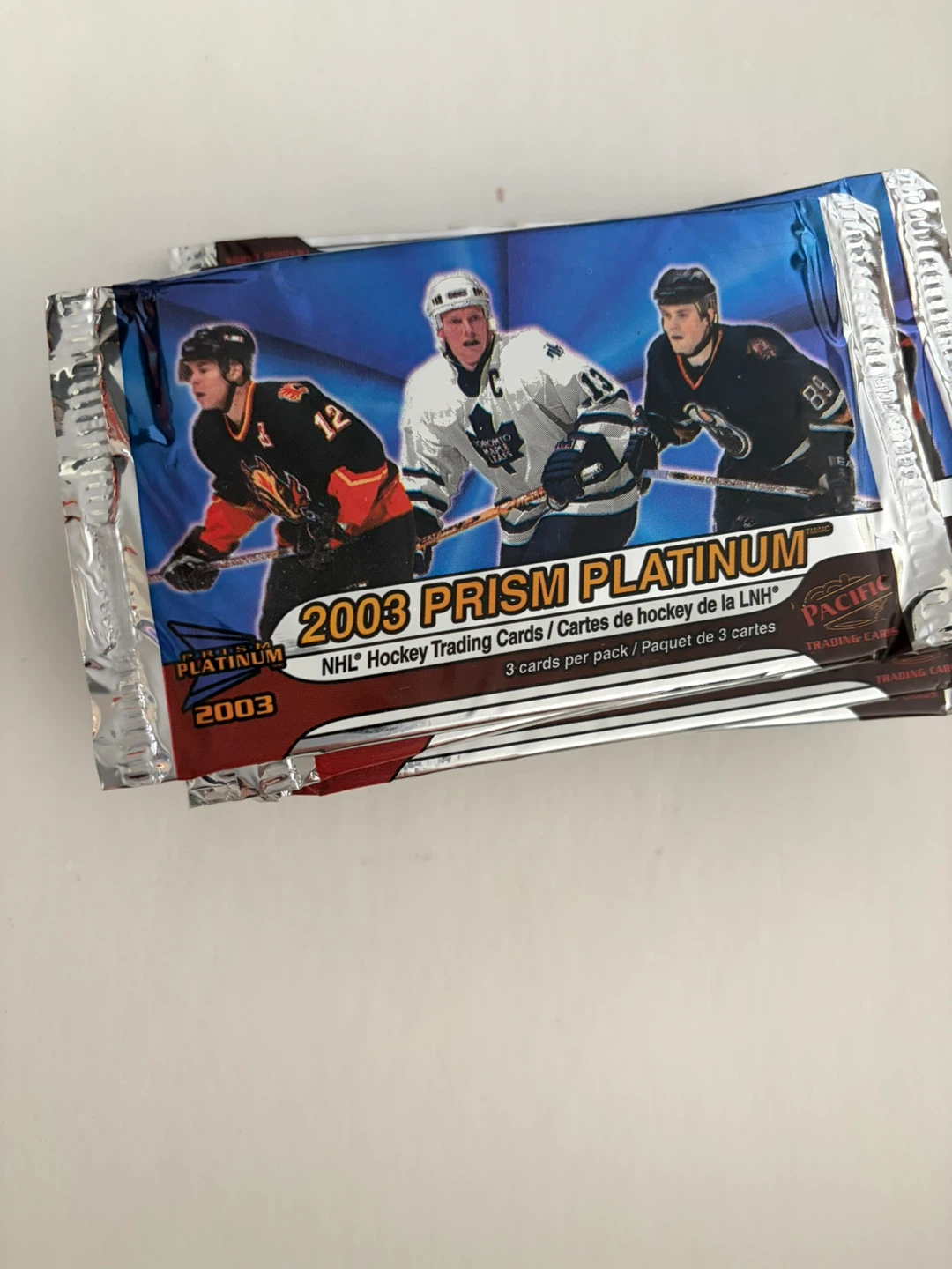 19 packs 2003 Pacific Prism Platinum cards
