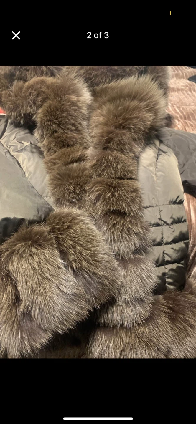 Women's Puffer Jacket with Fur Trim - photo 2