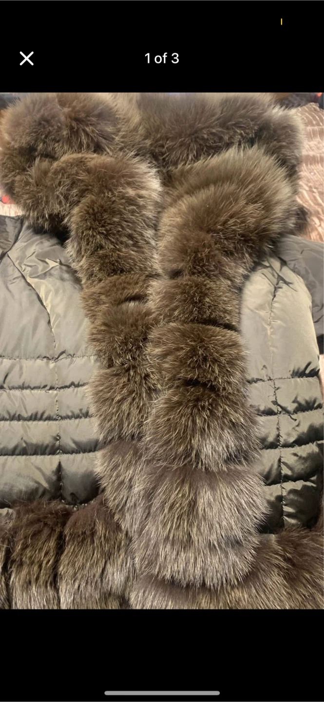 Women's Puffer Jacket with Fur Trim - photo 3