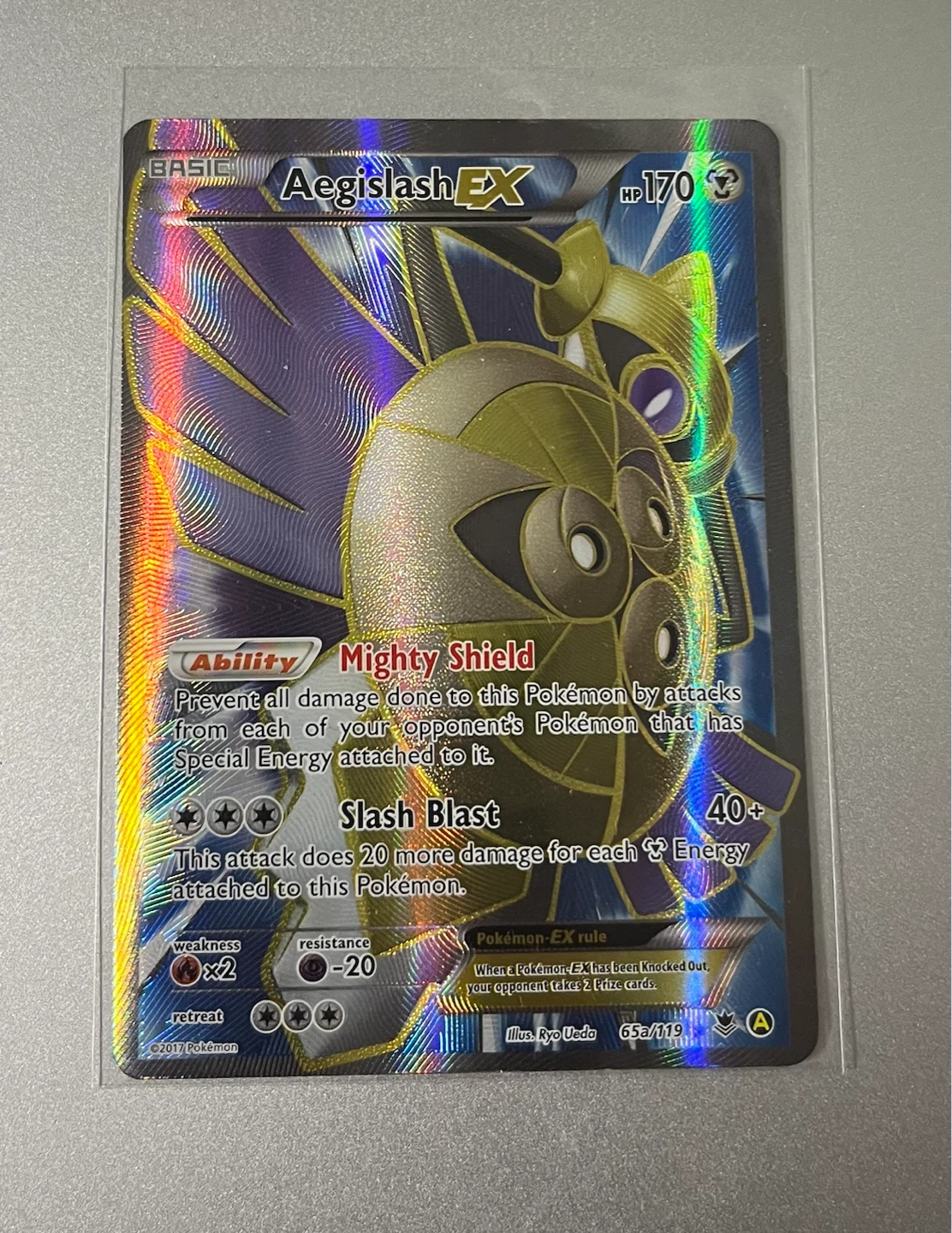 FADED CARD/Sun Bleached- Aegislash EX 65a/119