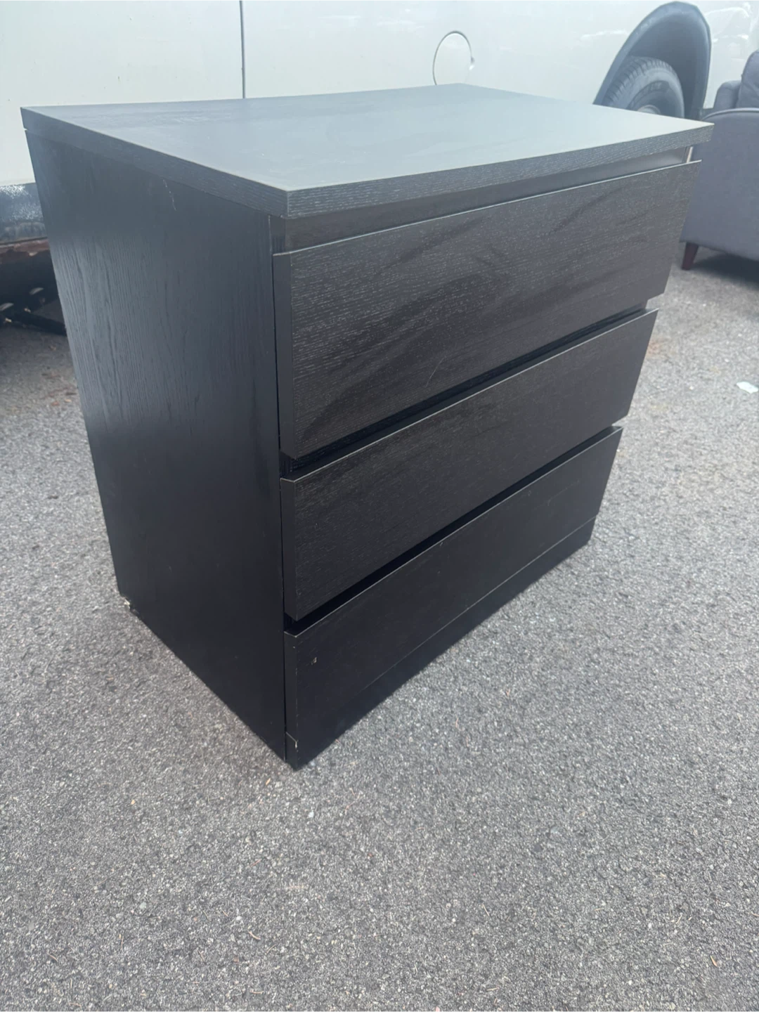 IKEA Malm 3-Drawer Chest - Black-Brown - photo 2