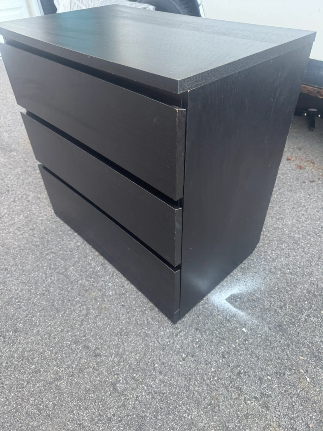 IKEA Malm 3-Drawer Chest - Black-Brown - photo 3