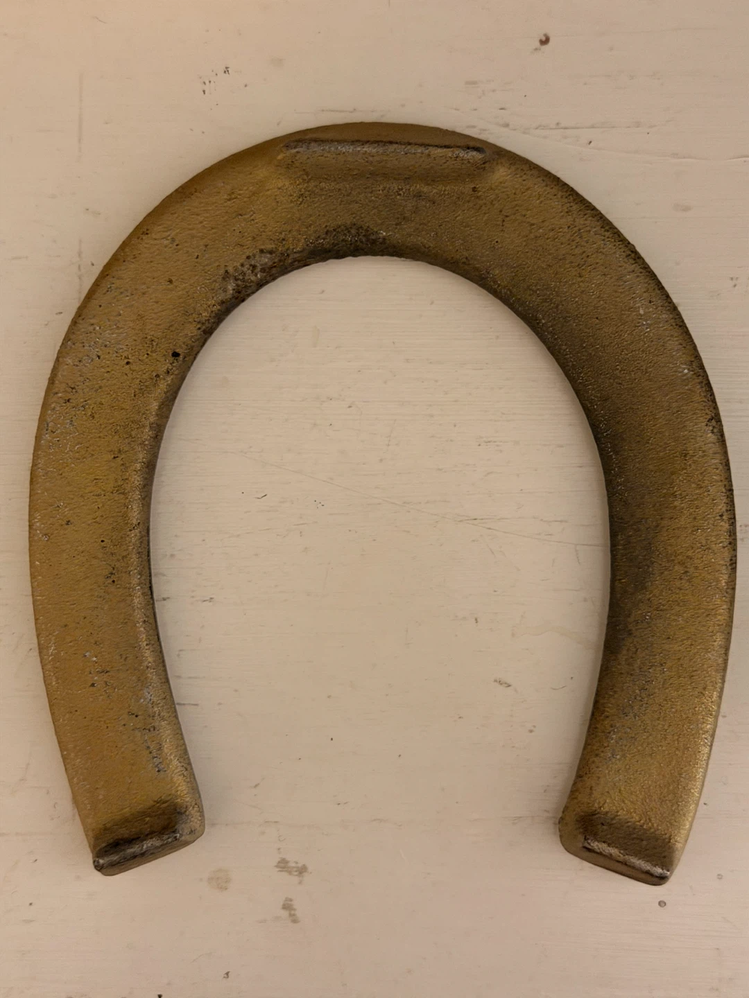 Real & Antique Horseshoe Wall Accent - Brass Finish