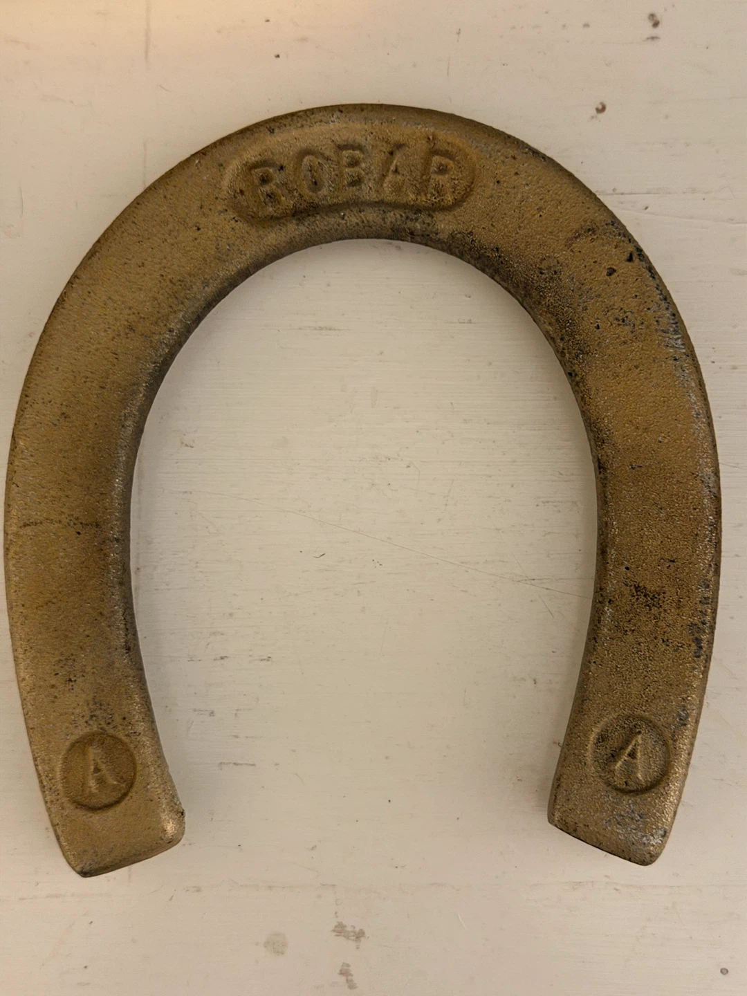 Real & Antique Horseshoe Wall Accent - Brass Finish - photo 2